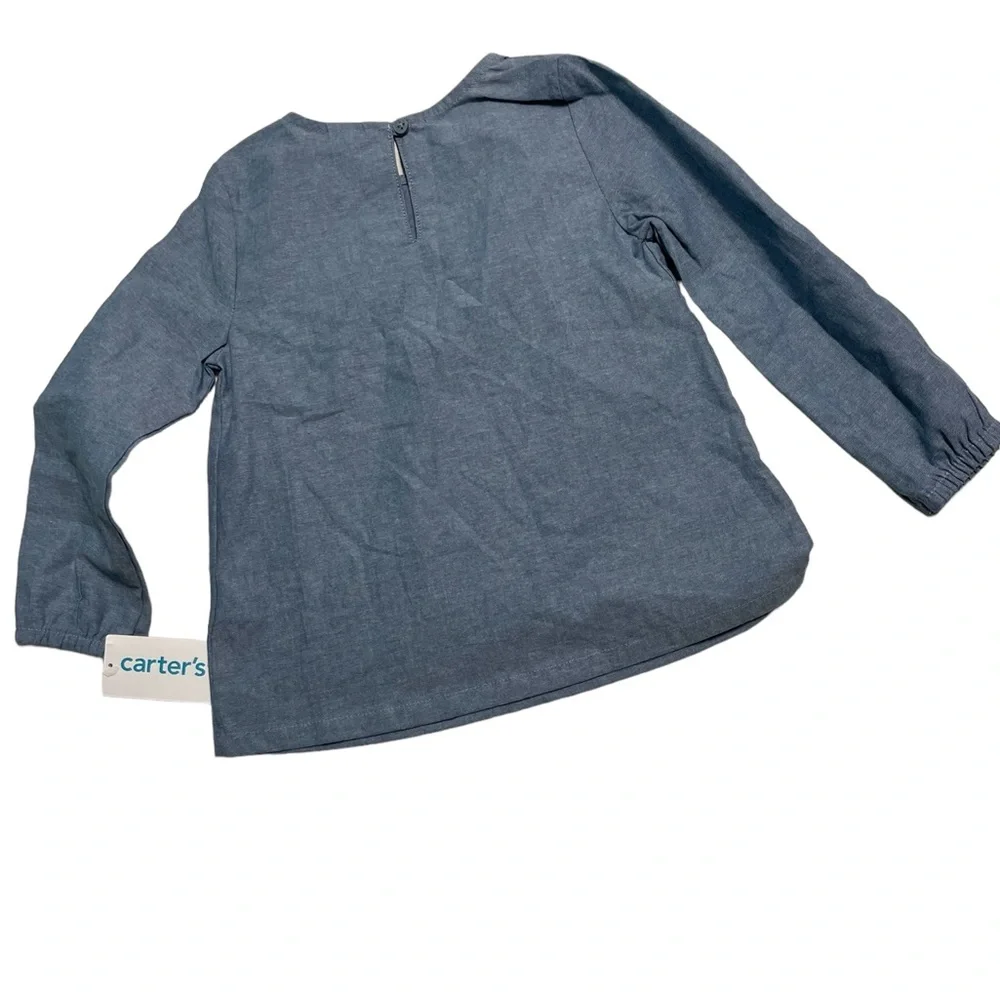 Long sleeve Shirts Peek stripe metallic top 2T , & Carter blue ruffle top 3T